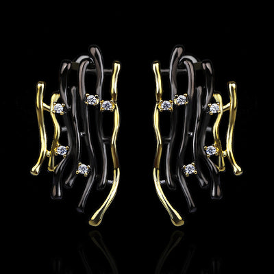 Earrings Geometric Retro Earrings Hollow Earrings