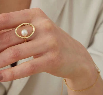 Ring pearl ring