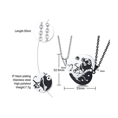 Titanium Steel Necklaces For Lovers