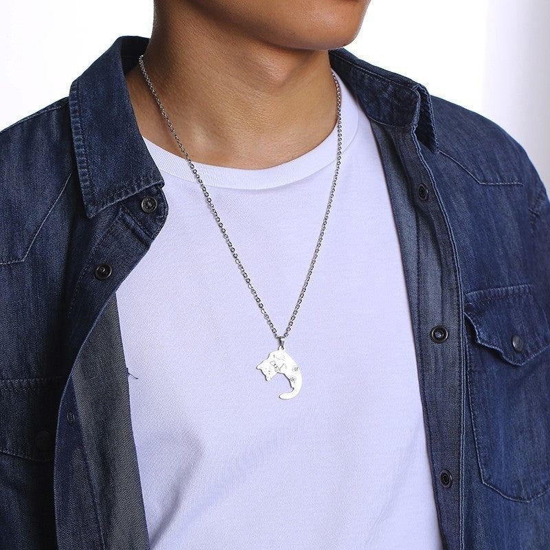 Titanium Steel Necklaces For Lovers