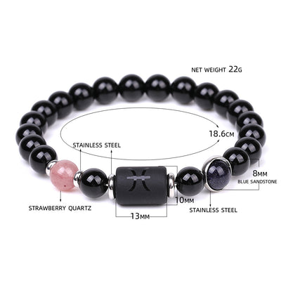 Fashion Twelve Constellations Bracelets Men