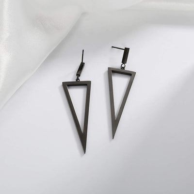 New Metal Black Triangle Earrings Earrings Earrings