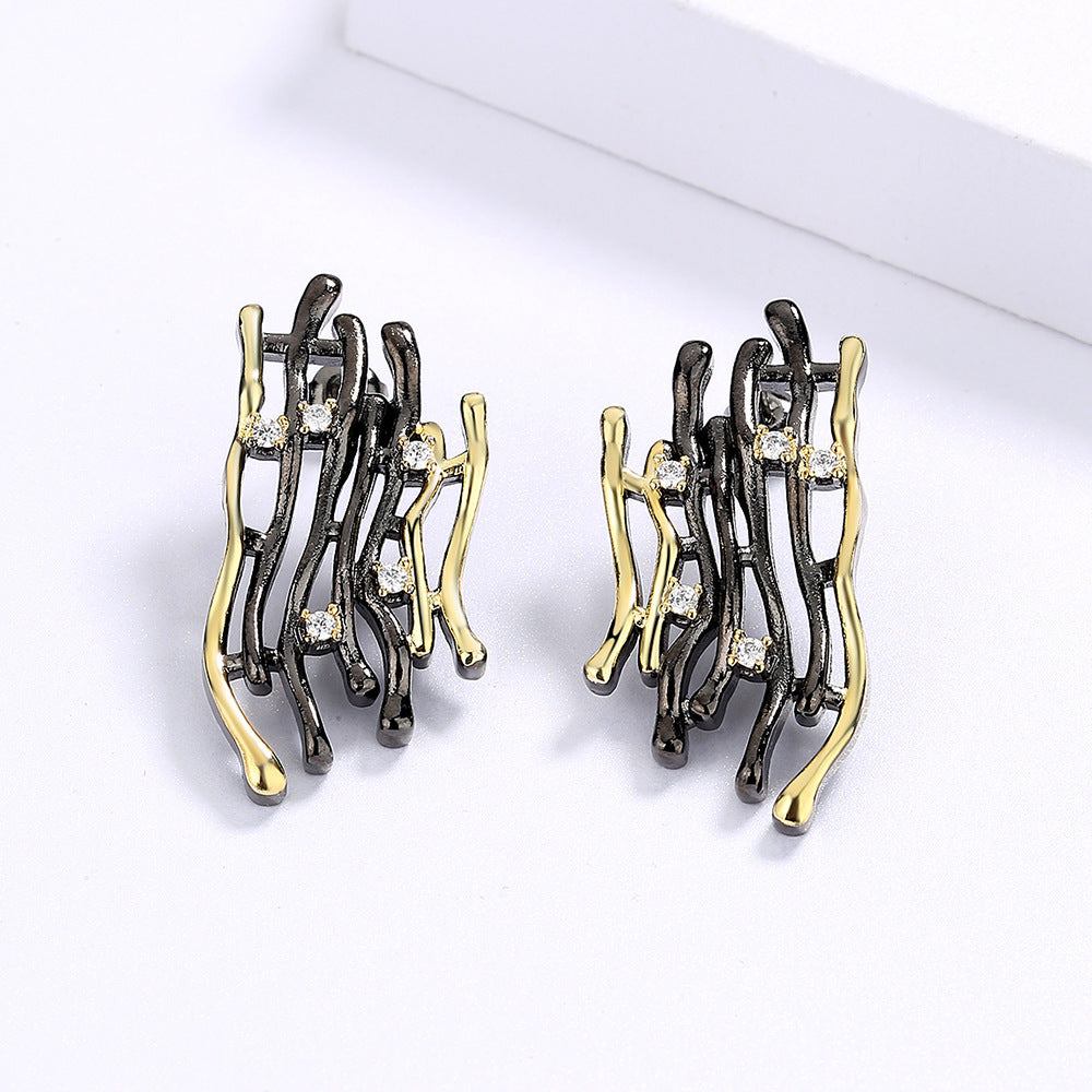 Earrings Geometric Retro Earrings Hollow Earrings