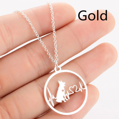Pet Dog Footprints Paw Necklace  Necklaces